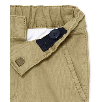 The Children's Place Baby Boys and Toddler Boys Skinny Chino Pants, Flax, 9-12 MONTHS