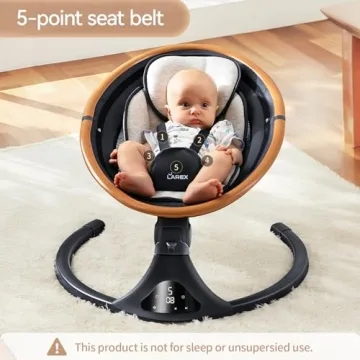 LAREX Electric Baby Swing with Remote Control 5 Speeds