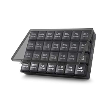 TookMag Monthly Pill Organizer 28 Day Pill Box for Hassle-Free Medication Management