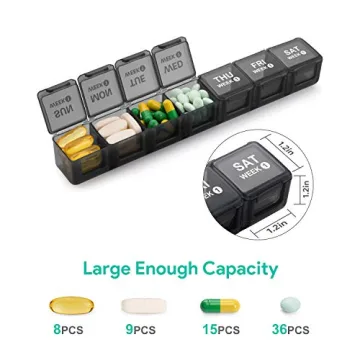 TookMag Monthly Pill Organizer 28 Day Medicine Case