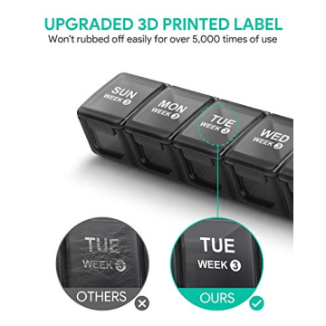 TookMag Monthly Pill Organizer 28 Day Medicine Case