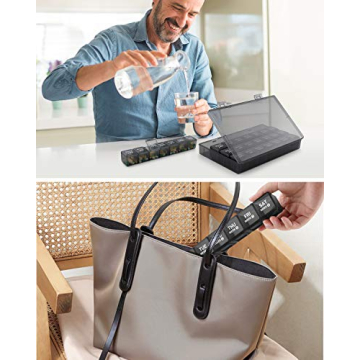 TookMag Monthly Pill Organizer 28 Day Medicine Case