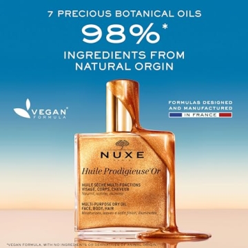 NUXE Shimmer Oil for Radiant Glow Face Body Hair