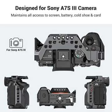 Lightweight SmallRig Camera Cage for Sony Alpha 7S III