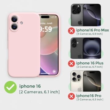 Ktele Magnetic Case for iPhone 16 - Stylish, Soft & Protective