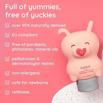 Bubbsi Baby Acne & KP Duo | Organic Coconut Oil Baby Wash & Baby Lotion | Light Natural Scent | Won't irritate eyes | Organic Coconut Oil + Shea | For Face & Body | Gentle, Sulfate-free