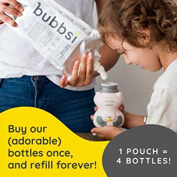 Bubbsi Baby Acne & KP Duo | Organic Coconut Oil Baby Wash & Baby Lotion | Light Natural Scent | Won't irritate eyes | Organic Coconut Oil + Shea | For Face & Body | Gentle, Sulfate-free