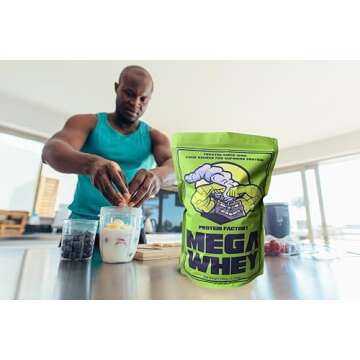 Protein Factory Unflavored Whey Protein Powder 10lb Pack - 25g of Protein with BCAA & Glutamine for Muscle Gain - Low Fat/Plain - 140 Servings - Ideal Flavorless Supplement for Fitness and Nutrition