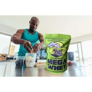 Protein Factory Unflavored Whey Protein Powder 10lb Pack - 25g of Protein with BCAA & Glutamine for Muscle Gain - Low Fat/Plain - 140 Servings - Ideal Flavorless Supplement for Fitness and Nutrition