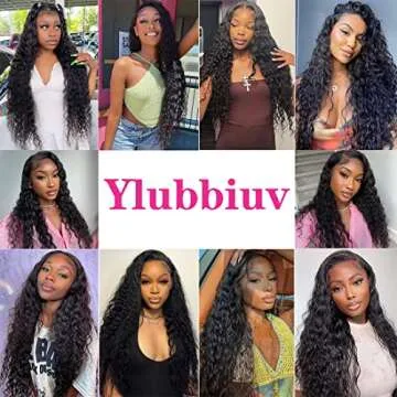 Ylubbiuv Water Wave Lace Front Wig 100% Unprocessed Human Hair
