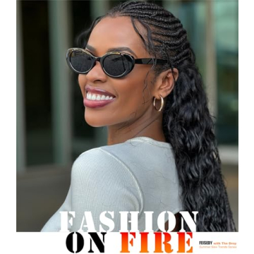 FEISEDY Retro Oval Sunglasses with UV400 Protection