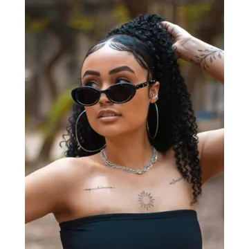 FEISEDY Retro Oval Sunglasses with UV400 Protection