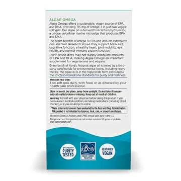 Nordic Naturals Vegan Algae Omega 715 mg - Heart & Brain Health