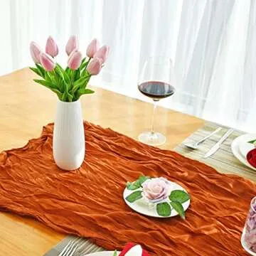 Mandy's 20pcs Peach Artificial Tulip Silk Fake Flowers 13.5" for New Year Spring Mother's Day Easter Gifts in Bulk Home Kitchen Wedding Decorations