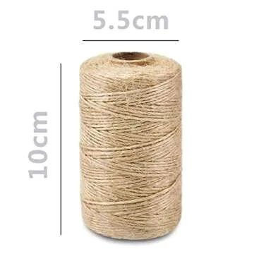 Premium 328Ft Natural Jute Twine: Crafting & Gift Wrap Essential