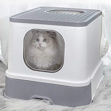 Sfozstra Cat Litter Box with Convenient Cleaning Design