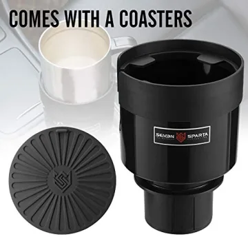 Car Cup Holder Expander for 32-40 oz Bottles in Black