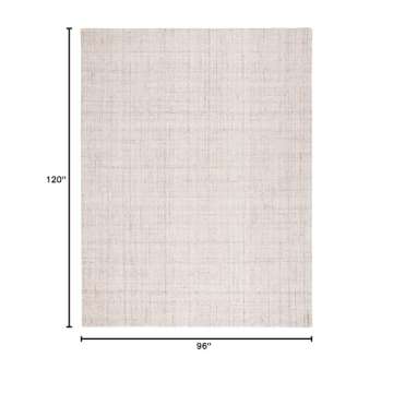 SAFAVIEH Abstract Collection Area Rug - 8' x 10', Ivory & Beige, Handmade Wool & Viscose, Ideal for ...