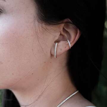 Stylish Non-Pierced Rose Gold Ear Cuffs Set of 2