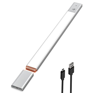 EZVALO Under Cabinet Lighting, Rechargeable 2200mAh Detachable Battery, 76 LED Dimmable Closet Light...