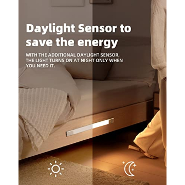 EZVALO Under Cabinet Lighting, Rechargeable 2200mAh Detachable Battery, 76 LED Dimmable Closet Lights, 3 Color Temps, Wireless Motion Sensor Light for Kitchen, Stairway, Wardrobe