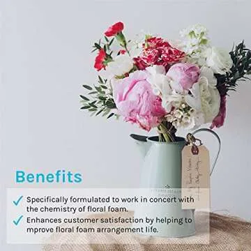FloraLife Crystal Clear Flower Food - Lasting Freshness for Blooms
