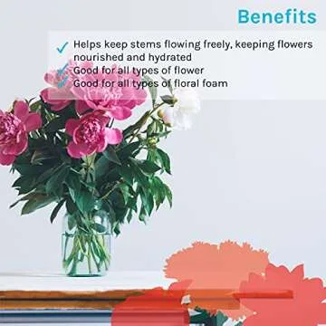FloraLife Crystal Clear Flower Food - Lasting Freshness for Blooms