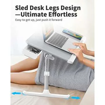 SAIJI Laptop Bed Tray Table - Adjustable and Portable Solution