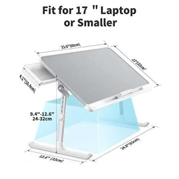 SAIJI Laptop Bed Tray Table - Adjustable and Portable Solution