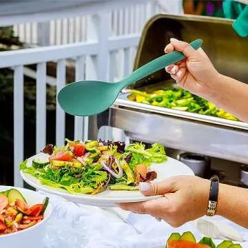 RayPard 24-Piece Reusable Wheat Straw Serving Utensils Set