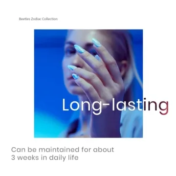 Beetles Gel Nail Polish Set 6Pcs in Blue Glitter