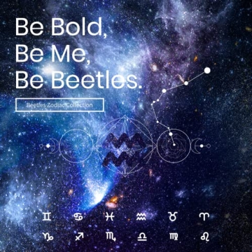 Beetles Gel Nail Polish Set 6Pcs in Blue Glitter