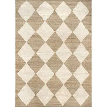Rugs USA Louie Diamond Jute Rug - Perfect for Any Space