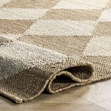 Rugs USA Louie Diamond Jute Rug - Perfect for Any Space