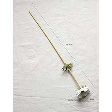 CN-Culture 10Pcs Artifical Real Touch PU Anemone Flower Bouquet Room Home Decor (White)