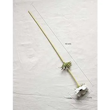 CN-Culture 10Pcs Artifical Real Touch PU Anemone Flower Bouquet Room Home Decor (White)