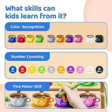 Magnetic Color and Number Maze - Fun Learning Toy for Toddlers