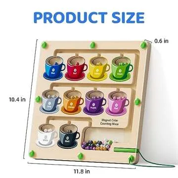 Magnetic Color and Number Maze - Fun Learning Toy for Toddlers
