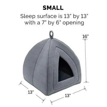 Furhaven Cozy Cat Bed Cave for Small Pets - Washable & Travel