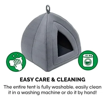 Furhaven Cozy Cat Bed Cave for Small Pets - Washable & Travel