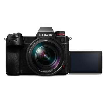 PANASONIC LUMIX S1H Digital Mirrorless Video Camera with 24.2 Full Frame Sensor, 6K/24p Video Recording Capability, V-Log/V-Gamut, and Multi-Aspect Recording