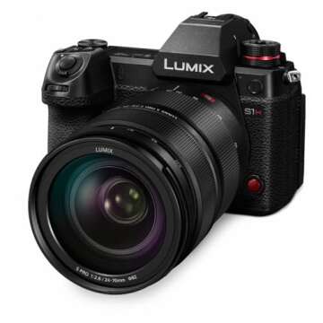 PANASONIC LUMIX S1H Digital Mirrorless Video Camera with 24.2 Full Frame Sensor, 6K/24p Video Recording Capability, V-Log/V-Gamut, and Multi-Aspect Recording