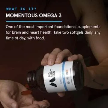 Momentous Omega 3 Fish Oil 1600mg Supplement for Health