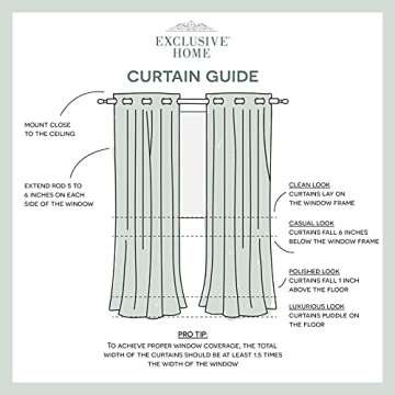 Exclusive Home Curtains Academy Total Blackout Grommet Top Curtain Panel Pair, 52"x108", White