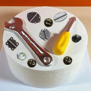 XMOLDNMS Hand Tools Silicone Mold Construction Tools Fondant Molds Screw Nut Candy Molds For Cake Decorating Cupcake Topper Chocolate Gum Paste Polymer Clay