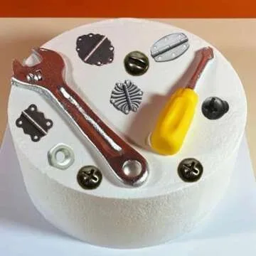 XMOLDNMS Hand Tools Silicone Mold Construction Tools Fondant Molds Screw Nut Candy Molds For Cake Decorating Cupcake Topper Chocolate Gum Paste Polymer Clay