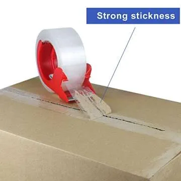BOMEI PACK Heavy Duty Packaging Tape with Dispenser - 3 Rolls, Total 330Y, 2.6 mil, 1.88 inch x 110 Yards, Clear Packing Tape Refills for Shipping, Mailing, Moving & Storage