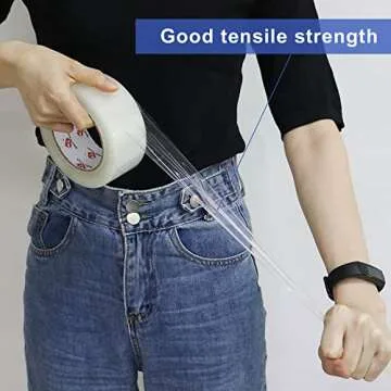 BOMEI PACK Heavy Duty Packaging Tape with Dispenser - 3 Rolls, Total 330Y, 2.6 mil, 1.88 inch x 110 Yards, Clear Packing Tape Refills for Shipping, Mailing, Moving & Storage