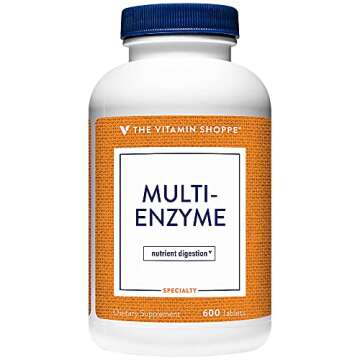Multi Enzyme - Helps Support The Digestion & Absorption of Protein, Carbs & Fat (600 Tablets) by The Vitamin Shoppe