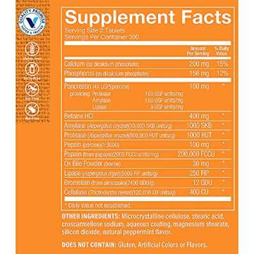 Multi Enzyme - Helps Support The Digestion & Absorption of Protein, Carbs & Fat (600 Tablets) by The Vitamin Shoppe